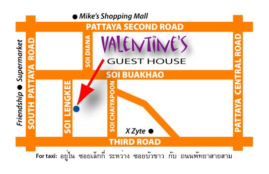 Valentine's Guest House Lageplan