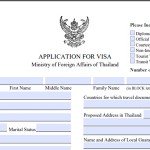 Antrag für ein thailändisches Visum