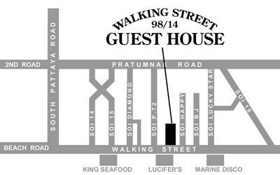 Walking Street Guest House Lageplan