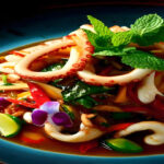 Yum Pla Muk (Scharfer thailändischer Tintenfischsalat)
